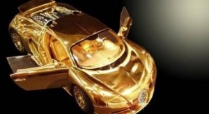 Bugatti Veyron no tīra zelta